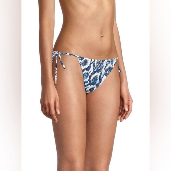 BCBGMaxAzria Snakeskin Printed Triangle Swim Set - Picture 7 of 11